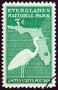 USA - CIRCA 1947: A stamp printed in USA shows Great Blue Heron and Map of Florida, circa 1947. Royalty Free Stock Photo