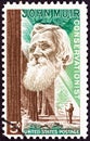 USA - CIRCA 1964: A stamp printed in USA shows naturalist John Muir and forest, circa 1964.