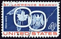 USA - CIRCA 1959: A stamp printed in USA shows Maple Leaf linked with American Eagle, circa 1959.