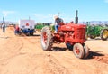 USA: Classic 1950 Farmall M Tractor Performing a Power Pull