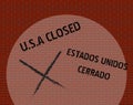 USA Closed Mexico Wall