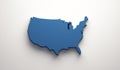 USA United States Map . 3D Render Illustration Royalty Free Stock Photo