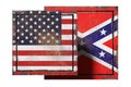 Usa and confederated flags Royalty Free Stock Photo