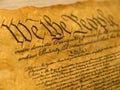 USA Constitution Parchment Royalty Free Stock Photo
