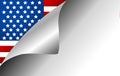 USA Country Flag Turning Page Royalty Free Stock Photo