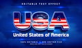 usa 3d vector text effect with modern style Royalty Free Stock Photo