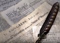 USA Declaration of Independence and Bill of Rights Royalty Free Stock Photo