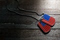 USA dog tags Royalty Free Stock Photo