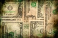 USA dollar money banknotes texture grunge background Royalty Free Stock Photo