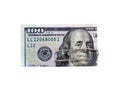 USA 100 Dollars Bill with Clip Royalty Free Stock Photo