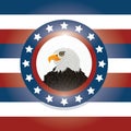 Usa eagle badge. Vector illustration decorative background design