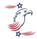 USA eagle pride stars and stripes vector symbol Royalty Free Stock Photo