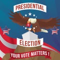 USA election poster. Vector illustration decorative design Royalty Free Stock Photo