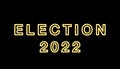 USA Election 2022 text with flame effect