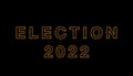 USA Election 2022 text with flame effect