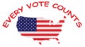 USA every vote counts message