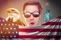 USA Fanboy Royalty Free Stock Photo