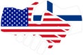 USA - Finland handshake Royalty Free Stock Photo