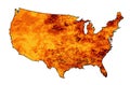 USA Fire Map Royalty Free Stock Photo