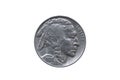 USA five cents Buffalo Indian Head nickel coin Royalty Free Stock Photo