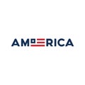 USA flag. America logo. Made in USA. The sign. Modern colored logo vector. Royalty Free Stock Photo