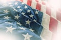 USA flag. American flag. American flag blowing in the wind Royalty Free Stock Photo