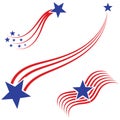 Usa flag, american flag elements vector illustration Royalty Free Stock Photo