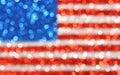 USA flag background - sparkly glittery background Royalty Free Stock Photo