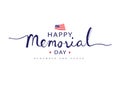 Happy Memorial Day Background, Card, Banner, Wallpaper Vector illustration