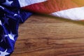 USA Flag on Brown Wooden Board Royalty Free Stock Photo