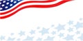 USA flag corner banner with stars. Royalty Free Stock Photo