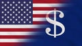 United States USA Dollar Crumpled Fabric Flag Intro.