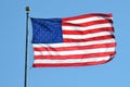 USA Flag Flying Proud Royalty Free Stock Photo