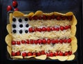 Usa flag food Royalty Free Stock Photo