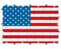 USA flag in form of puzzle