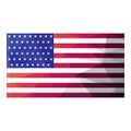 USA flag geometric design.