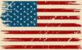 Usa flag grunge texture, vector american national symbol