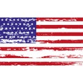 USA flag with grunge on a white background. Vector illustration Royalty Free Stock Photo