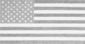 USA flag, hand-drawn with a pencil. Black and white patriotic background, wallpaper or backdrop. Handmade Stars and Stripes. Royalty Free Stock Photo