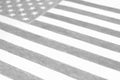 USA flag, hand-drawn with a pencil. Black and white patriotic background, wallpaper or backdrop. Handmade Stars and Stripes. Royalty Free Stock Photo