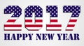 USA flag 2016 Happy New Year