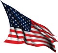 USA flag  isolated American Flag - Old Glory flag Royalty Free Stock Photo