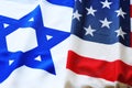 USA Israel Flag national banner Royalty Free Stock Photo