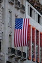 USA flag in London, Piccadilly Circus