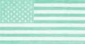 USA Flag. Medium Aquamarine Tinted Background. Patriotic Backdrop. Light Green Stars And Stripes. American Independence Day. The