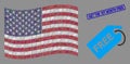 USA Flag Mosaic of Free Tag and Textured Get the 1St Month Free Seal Royalty Free Stock Photo