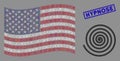 USA Flag Mosaic of Hypnosis and Scratched Hypnose Seal Royalty Free Stock Photo