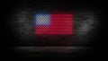 USA flag neon sign. Day USA. Festive background Royalty Free Stock Photo