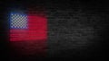 USA flag neon sign. Day USA. Festive background Royalty Free Stock Photo