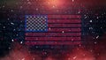 USA flag neon sign. Day USA. Festive background Royalty Free Stock Photo